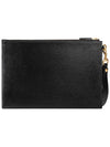 GG Marmont leather strap clutch bag black - GUCCI - BALAAN 3