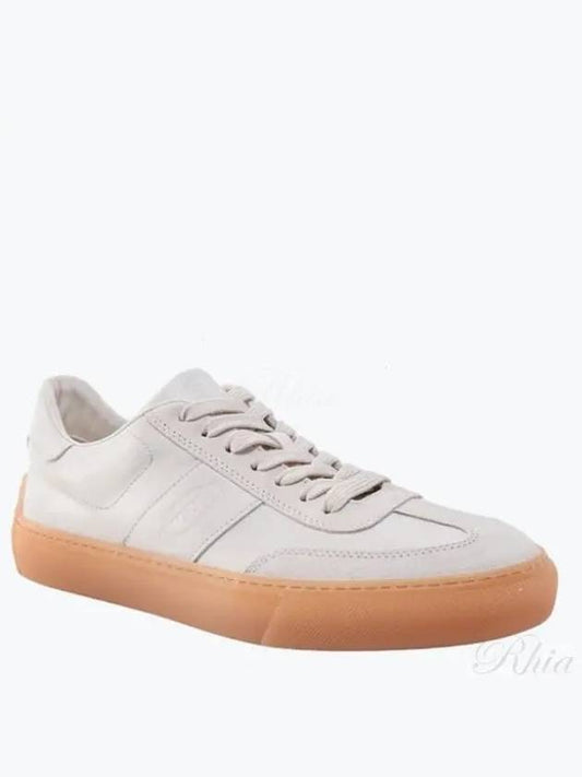 Round Toe Leather Low Top Sneakers White - TOD'S - BALAAN 2