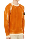 Hand Sprayed Airbrush Treatment Badge Crewneck Knit Top Orange - STONE ISLAND - BALAAN 4