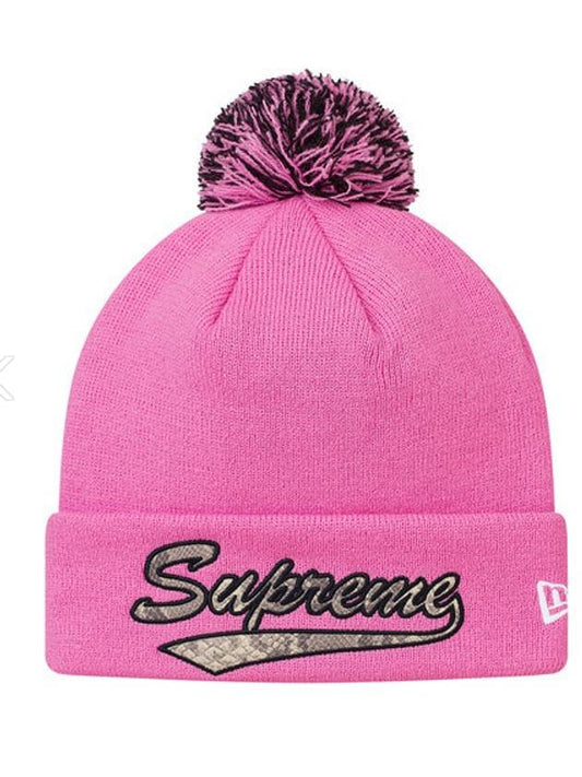 New Era Snake Script Beanie Pink NEW ERA SNAKE SCRIPT BEANIE - SUPREME - BALAAN 1