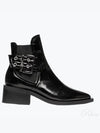 Chunky Buckle Detail Leather Chelsea Boots Black - GANNI - BALAAN 2