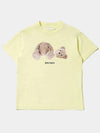 Kids Kill the Bear Printing Round Short Sleeve T Shirt Yellow PGAA002S22JER001 1860 - PALM ANGELS - BALAAN 1