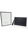 Women s Gucci 523684 Black Leather Gold Bee Animal Clutch gt Pouch Gangbuk used luxury goods - GUCCI - BALAAN 3