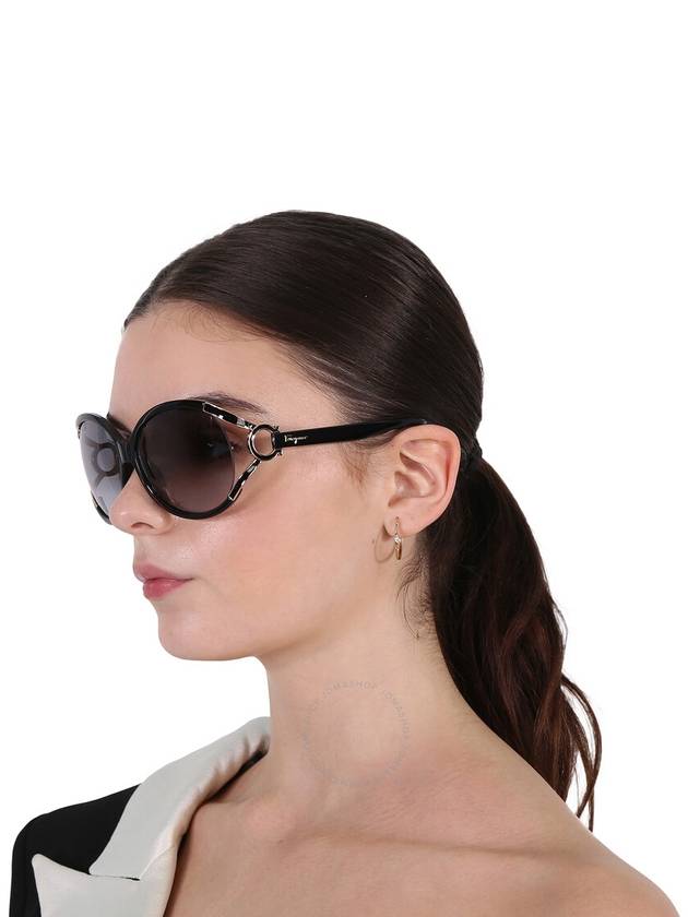 Eyewear Round Sunglasses Black - SALVATORE FERRAGAMO - BALAAN 4