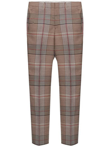 Tartan Check Tailored Pants Beige - BURBERRY - BALAAN.