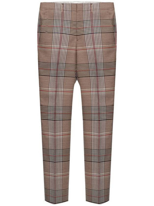 Tartan Check Tailored Pants Beige - BURBERRY - BALAAN.