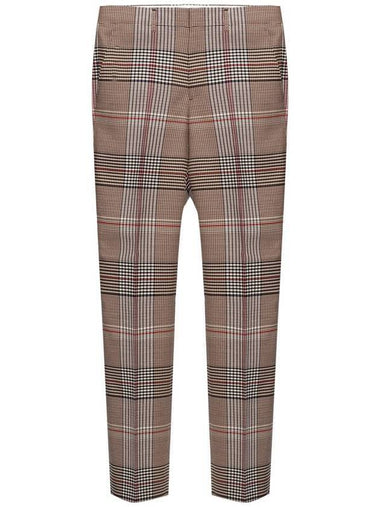 Tartan Check Tailored Straight Pants Beige - BURBERRY - BALAAN 1