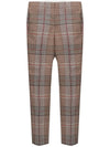 Tartan Check Tailored Straight Pants Beige - BURBERRY - BALAAN 1