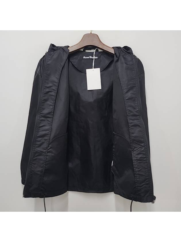 Nylon Micro Face Patch Hooded Jacket Black - ACNE STUDIOS - BALAAN 10