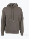 Brushed Emerized Diagonal Fleece Lens Hoodie Beige - CP COMPANY - BALAAN 2