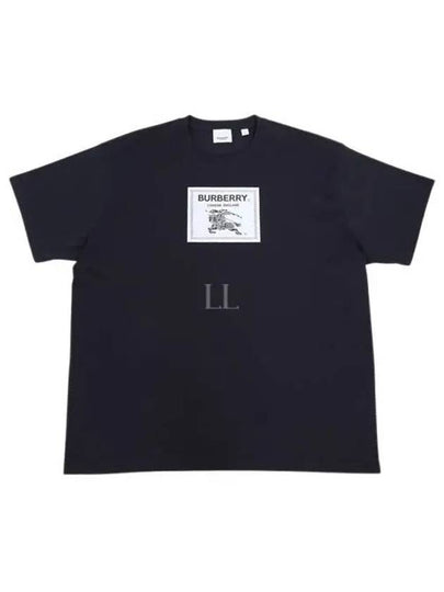 Men's Prorsum Label Cotton Short Sleeve T-Shirt Smoke Navy - BURBERRY - BALAAN 2