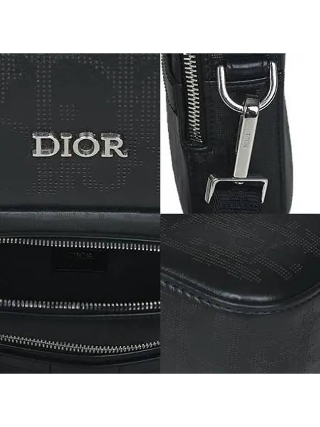 1ESPO206VPI Silver Plated Black Leather Safari Messenger Cross Bag - DIOR - BALAAN 5