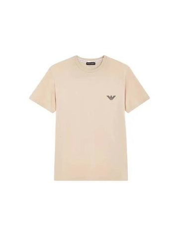 UNDERWEAR Men's Eagle Logo Graphic Lounge T-Shirt Beige - EMPORIO ARMANI - BALAAN 1