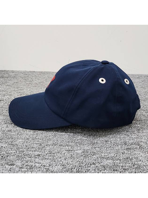 Embroidered Heart Logo Ball Cap Navy - AMI - BALAAN 7