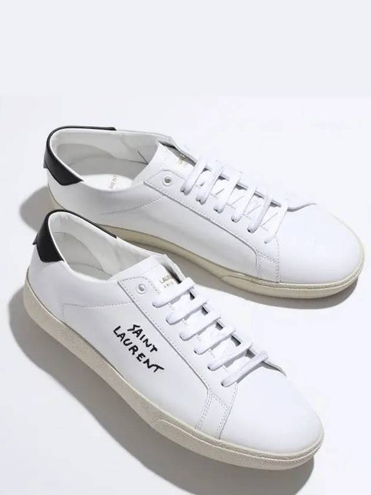 Court Classic SL 06 Leather Low Top Sneakers White - SAINT LAURENT - BALAAN 2