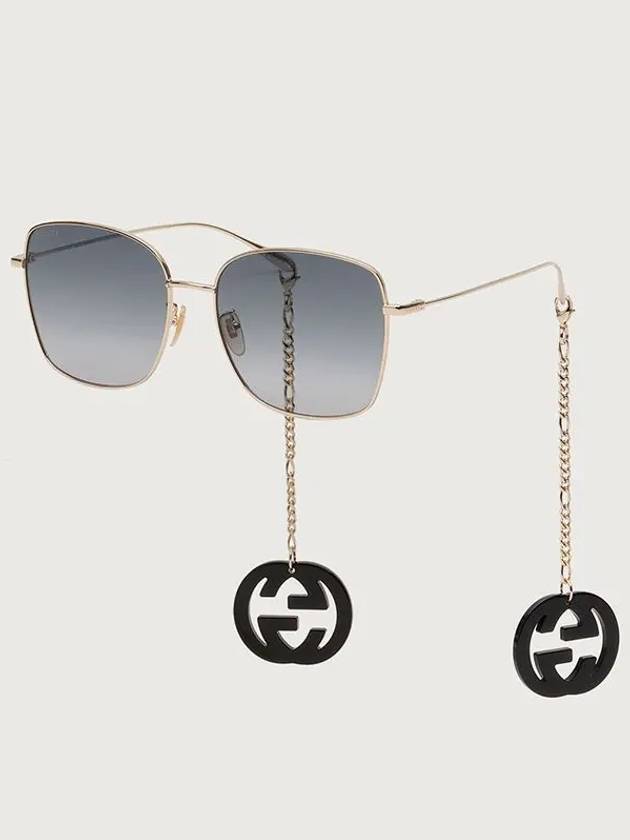 Eyewear Interlocking G Chain Sunglasses Gold - GUCCI - BALAAN 2