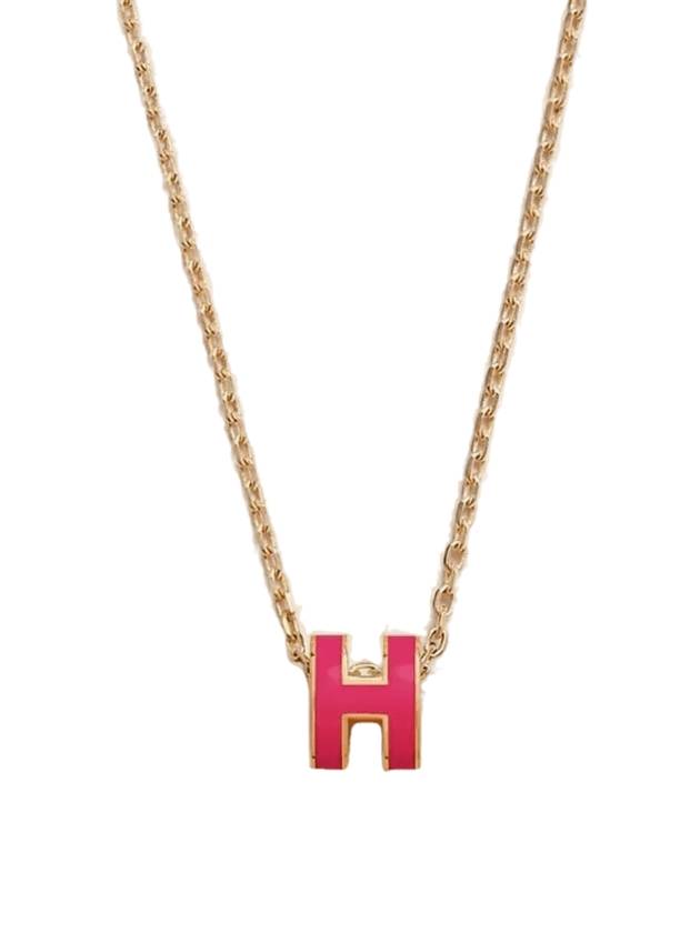 Mini Pop H Pendant Necklace Gold Rose Mexico - HERMES - BALAAN 1