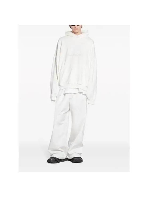 Surfer Logo Print Cotton Hoodie White - BALENCIAGA - BALAAN 3