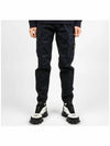 Stretch Cotton Cargo Straight Pants Navy - STONE ISLAND - BALAAN 3