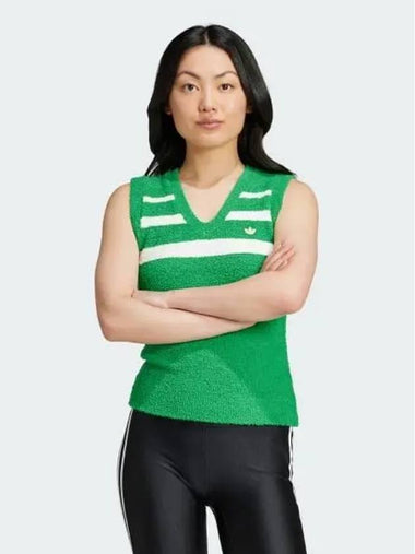 Premium Fully Fashioned Knit Top Women s Original Green IX1060 693546 - ADIDAS - BALAAN 1