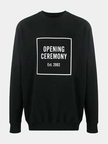 Opening Ceremony Men's Box Logo Crew Neck Sweatshirt Black Sweatshirt YMBA003F20FLE005 1002 - OPENING CEREMONY - BALAAN 1