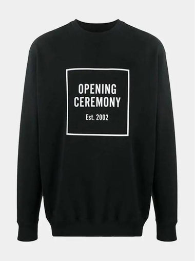 Opening Ceremony Men's Box Logo Crew Neck Sweatshirt Black Sweatshirt YMBA003F20FLE005 1002 - OPENING CEREMONY - BALAAN 1