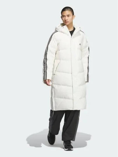 3 Stripe Regular Fit Long Down Padding White - ADIDAS - BALAAN 2