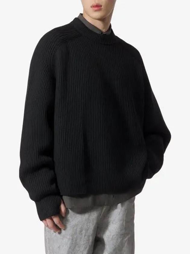 Arum wool rib knit black ARUMSNMBLACK - STUDIO NICHOLSON - BALAAN 1