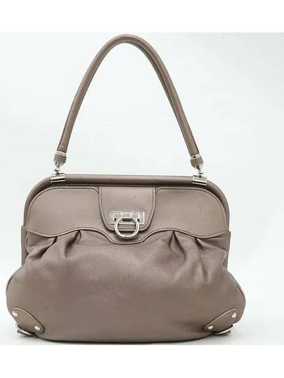 Ferragamo 21 A305 Silver Gancini Bronze Metallic Leather Doctor Shoulder Bag - SALVATORE FERRAGAMO - BALAAN 2