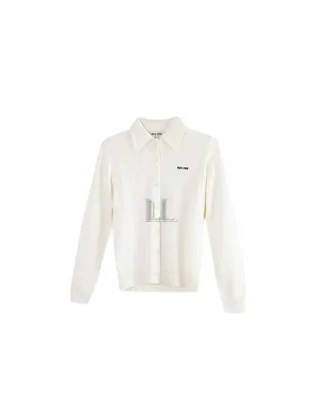 Cashmere Knit Cardigan White - MIU MIU - BALAAN 2