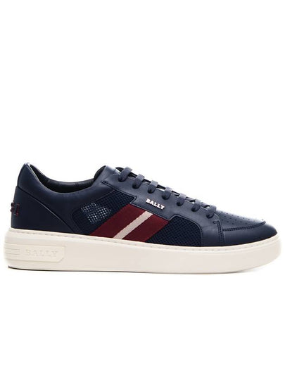 Men's Melys Leather Low Top Sneakers Navy - BALLY - BALAAN 2