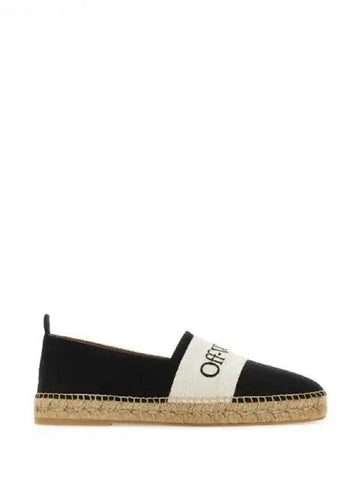 Off White BOOKISH Logo Canvas Espadrilles 271069 - OFF WHITE - BALAAN 1