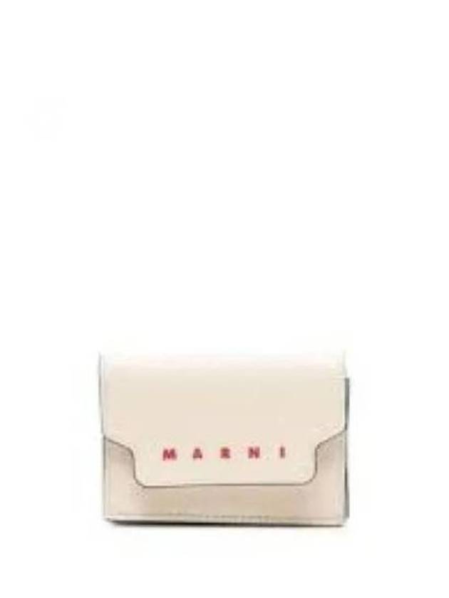 Big Logo Tri-Fold Half Wallet White - MARNI - BALAAN 2