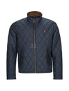 Diamond Quilted Zip Up Jacket Navy - POLO RALPH LAUREN - BALAAN 2