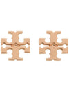 Logo Stud Earrings Rose Gold - TORY BURCH - BALAAN 2