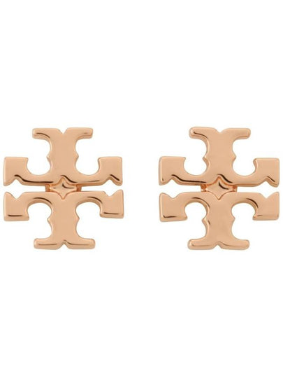 Logo Stud Earrings Rose Gold - TORY BURCH - BALAAN 2