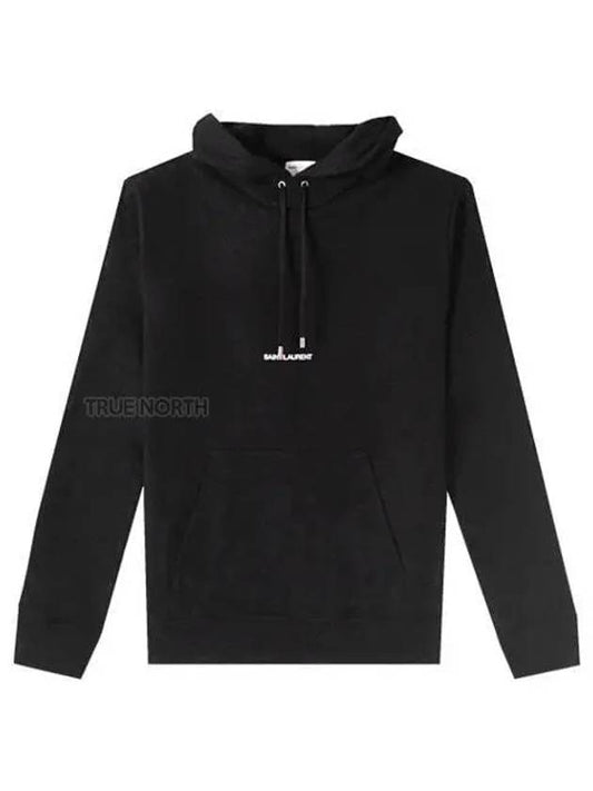 Signature Logo Hooded Top Black - SAINT LAURENT - BALAAN 2