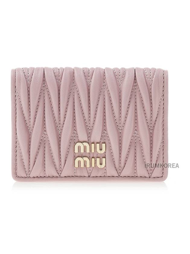 Matelasse Nappa Leather Card Wallet Pink - MIU MIU - BALAAN 2