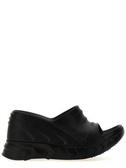 Women's Marshmallow Rubber Sandals Slippers Black - GIVENCHY - BALAAN 2