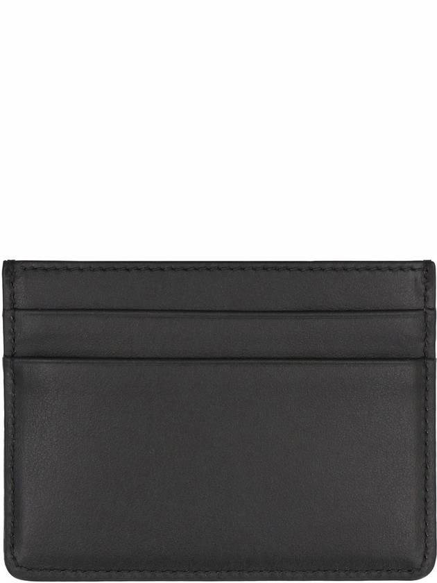 Logo Jacquard Leather Card Wallet Black - DOLCE&GABBANA - BALAAN 4