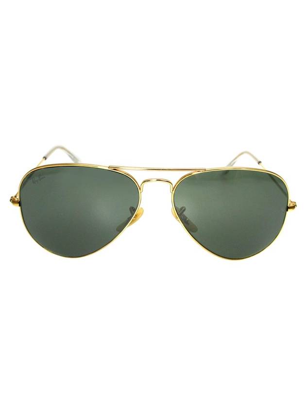 Aviator Large Metal Green Sunglasses Gold - RAY-BAN - BALAAN 1