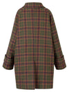 Mars wool hidden button half coat green check MARS12GC - RAMUSTUDIO - BALAAN 3