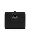 Re-Vegan Gold Logo Half Wallet Black - VIVIENNE WESTWOOD - BALAAN 2