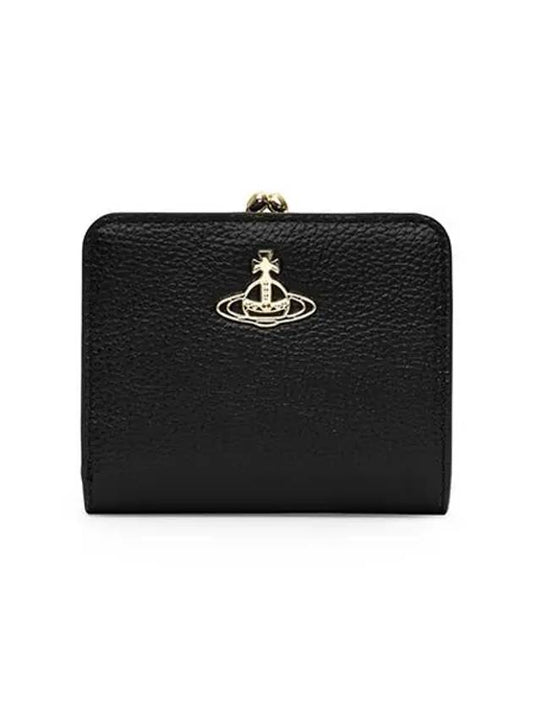 Re-Vegan Gold Logo Half Wallet Black - VIVIENNE WESTWOOD - BALAAN 2