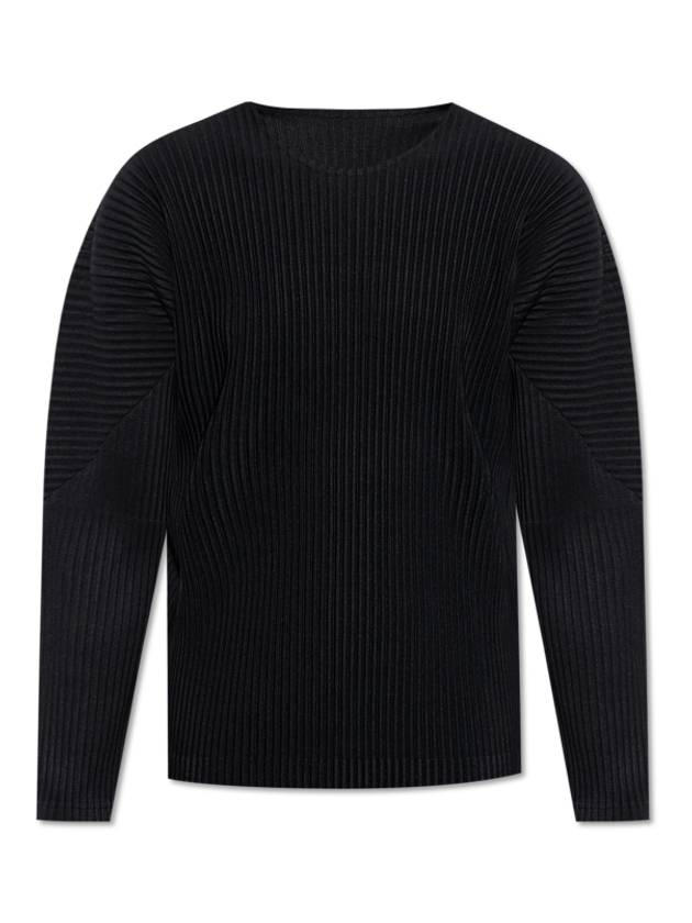 Pleated Knit Top Black - ISSEY MIYAKE - BALAAN 2