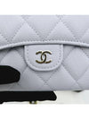 Classic caviar half wallet light gray silver plate AP0231 - CHANEL - BALAAN 4