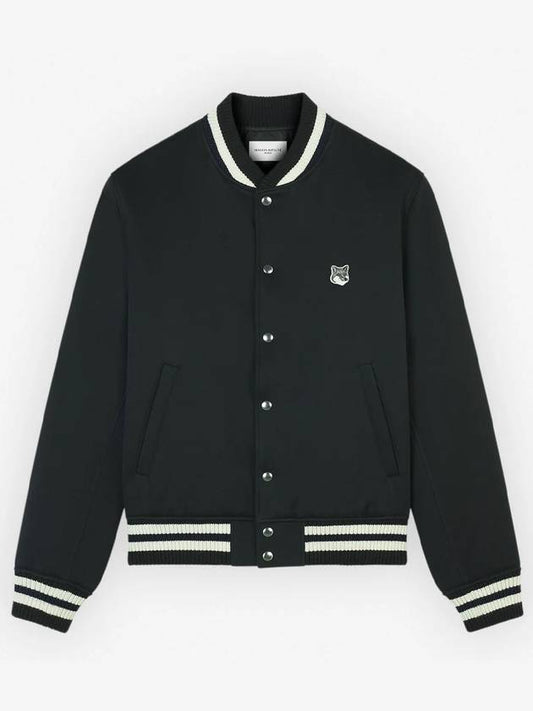 Cotton Satin Teddy Jacket Black - MAISON KITSUNE - BALAAN 2