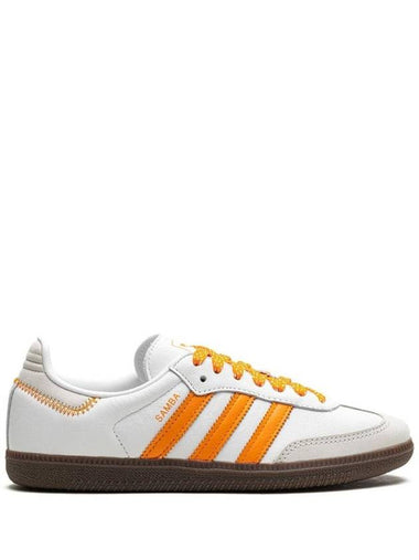 Samba OG Leather Low Top Sneakers Orange Cloud White - ADIDAS - BALAAN 1