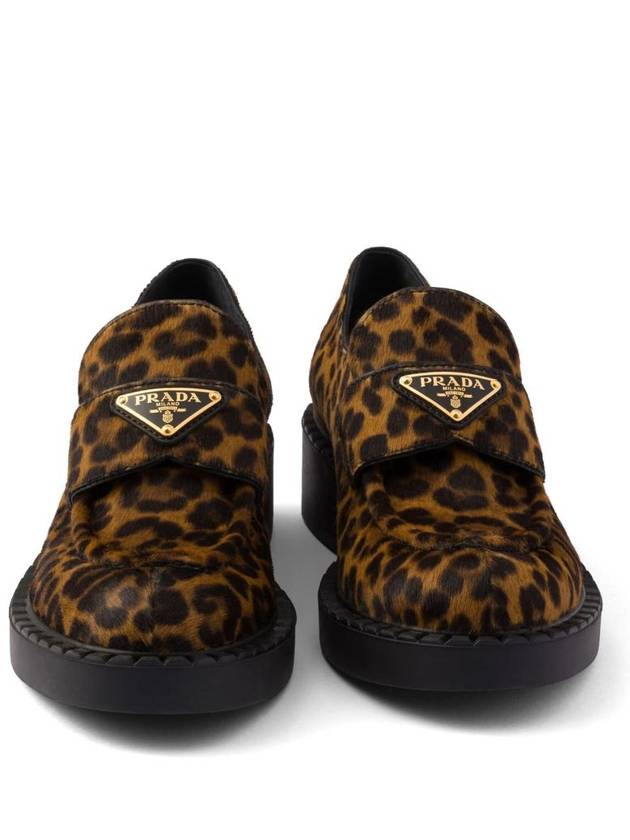 Printed Leather Loafer Chocolate - PRADA - BALAAN 6