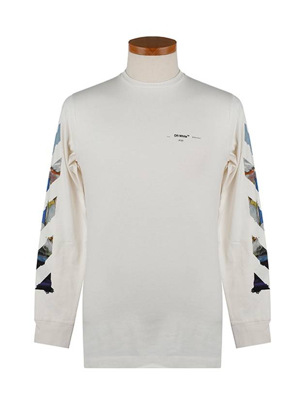 Diag Colored Arrow Long Sleeve T-Shirt White - OFF WHITE - BALAAN 2